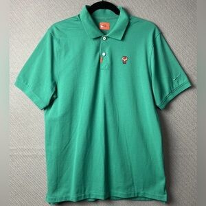The Nike Polo Golf Tiger Woods Shirt Mens Medium Frank Neptune Green